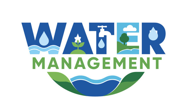 Water Management Concept Logo Symbol for Resources.