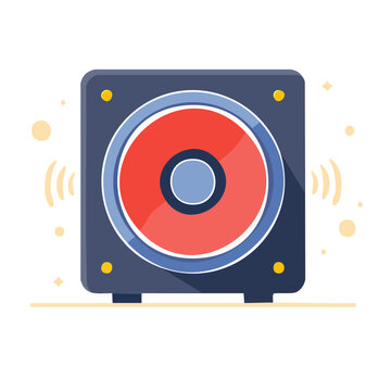 Flat design speaker illustration