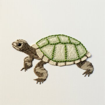 Turtle standing reptile pattern animal.