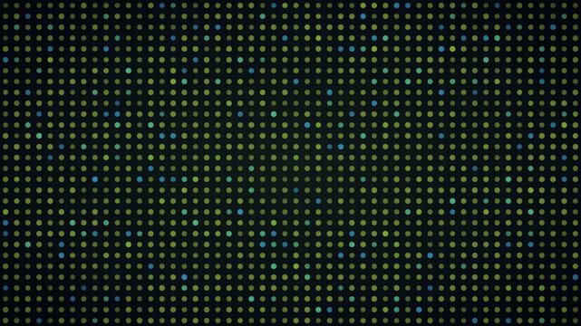 Lime blue breathing grid LED grid background, dot matrix display motion loop