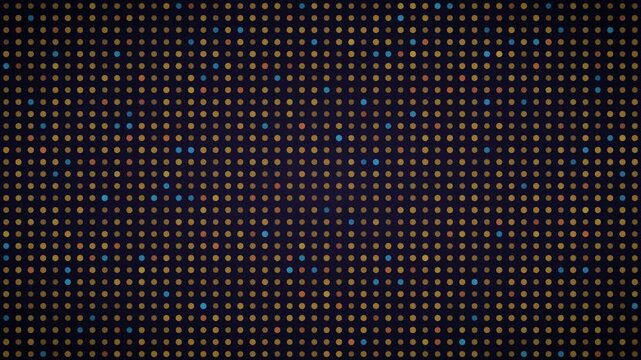Amber blue breathing grid LED grid background, dot matrix display motion loop