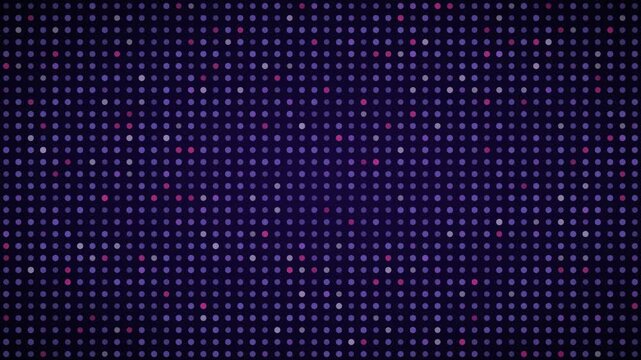 Violet pink breathing grid LED grid background, dot matrix display motion loop