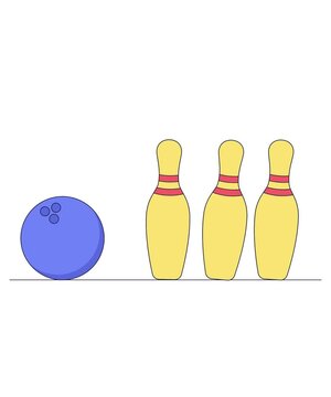 the bowling ball rolls