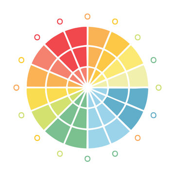 Flat color wheel vector design