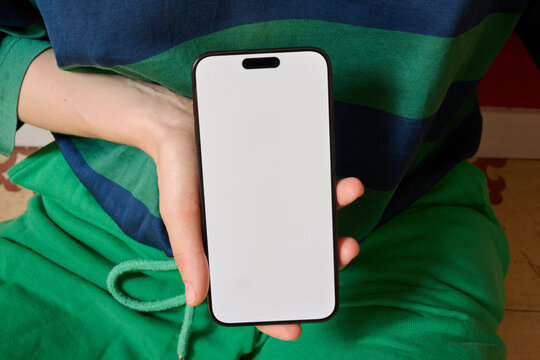 Person holding smartphone