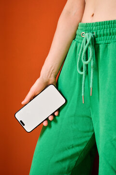 Hand holding phone
