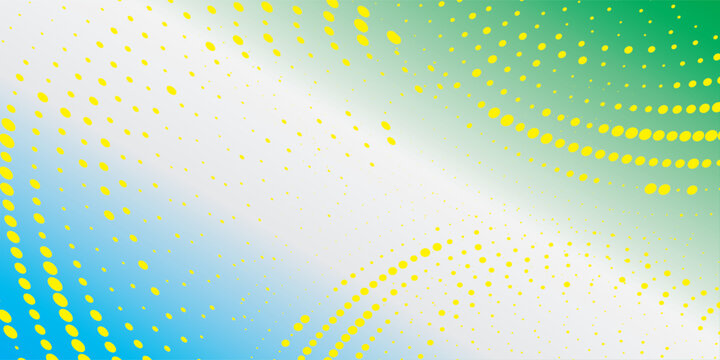 Gradient texture background pattern green white blue and yellow halftone dots with digital technology background. new eps future abstrack vector