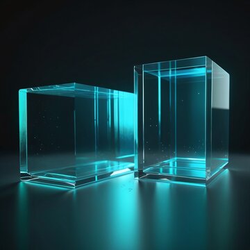Wrong comparison reframed as two glass volumes recast in light concept