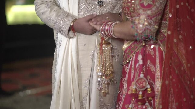Indian Wedding Rituals with Bride and Groom Performing Sacred Traditions, Pheras, Mandap Ceremony, and Cultural Marriage Customs