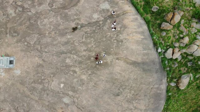 Tumakuru, Karnataka, India, 18th May 2026: 4K Drone Aerial View of Mandaragiri Jain Temple and Basadi Betta Hill &ndash; Iconic Jain Pilgrimage, Sacred Architecture and Scenic Landscape