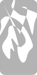 Obraz premium Black and white vector illustration of a leaf with abstract background, icon style design symbol artwork