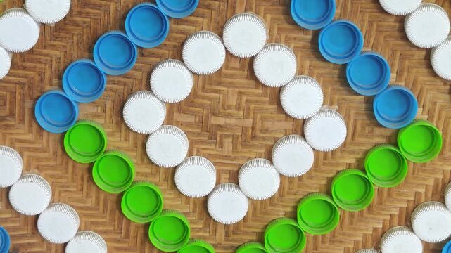 DIY Art Made from Plastic Bottle Caps