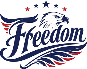 Patriotic eagle freedom logo © JUWEL