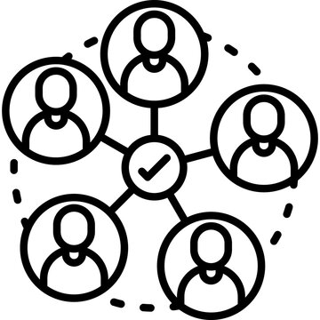 Media Network Line Icon
