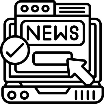 News Subscription Line Icon