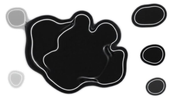 Matte Black Fluid Pattern Abstract Loop
