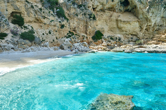 Cala Bir&igrave;ala, a paradisiacal beach with turquoise waters in the Gulf of Orosei, Cede&ntilde;a