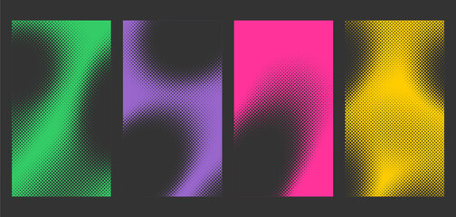 Multicolor abstract halftone colorful graffiti tag. Urban street art style gradient texture background retro grid collection element for modern clothing print apparel presentation asset clip art. © dirtyfellas