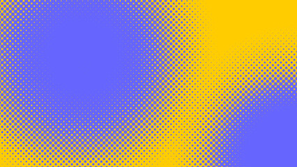 Yellow abstract halftone colorful graffiti tag. Urban street art style gradient vibrant texture background op pattern element for modern clothing print apparel presentation layout asset clip art. © dirtyfellas