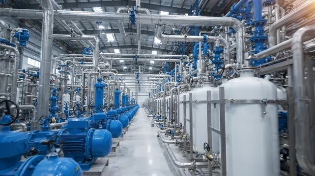 Industrial Water Desalination Facility Interior
