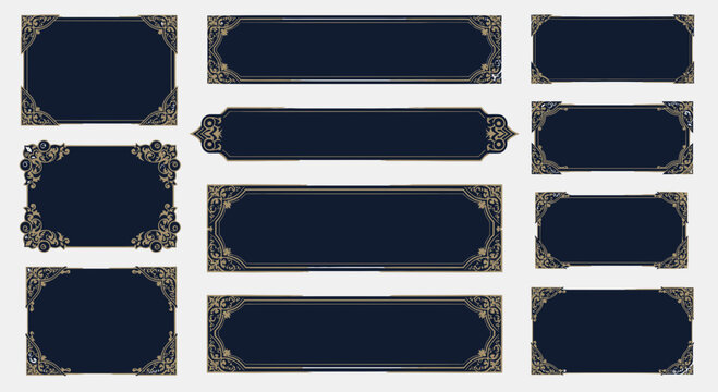 Ornate Frames and Banners: Decorative Borders for Design Elements