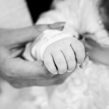 Closeup photo of baby's hand