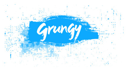 Obraz premium Hand drawn grunge halftone texture. Abstract ink drops background. Black and white grunge illustration. Vector watercolor artwork pattern. 