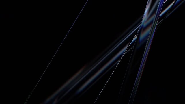 Abstract animation, 3d render of futuristic background with color dispersion effect, 4k seamless loop video