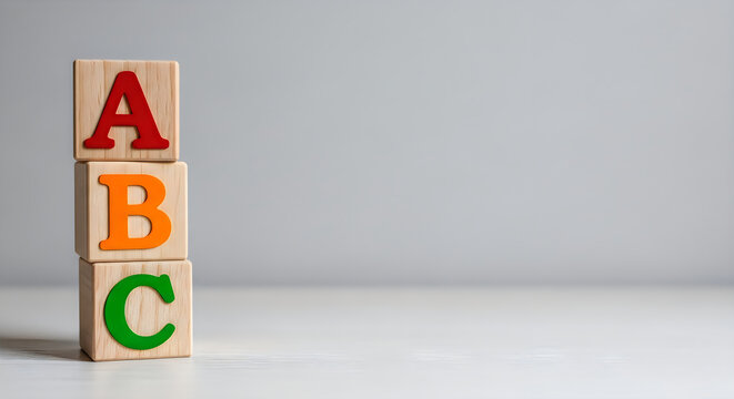 Back to school abc blocks for learning and education