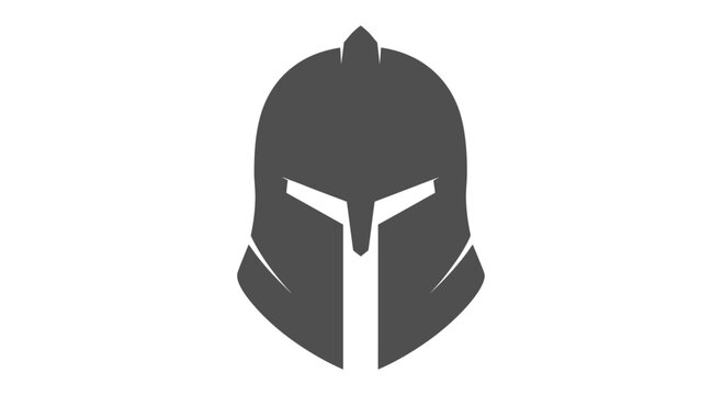 Warrior Helmet Icon, Spartan Warrior Helmet Silhouette, Ancient Greek Warrior Symbol
