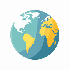 Fototapeta premium Stylized Globe Showing Continents