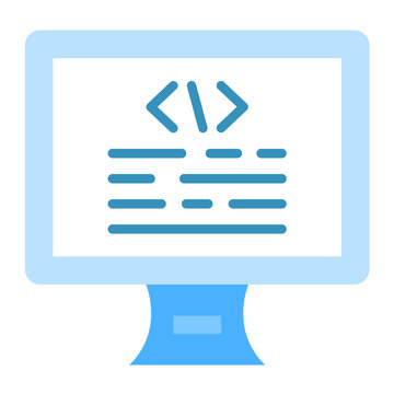 Coding Vector Design Icon Style