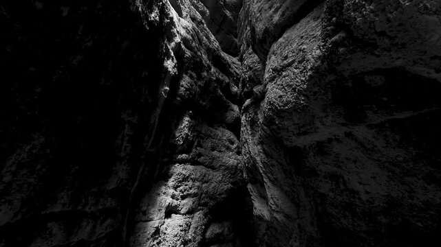 Landscape in the Gorgas and the Hermitage of San Julian in Nueno, in the Sierra de Guara Natural Park. Huesca, Aragon, Spain, Europe