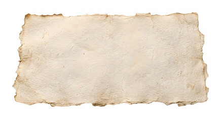 Fototapeta premium Old vintage piece of paper with rough torn edges and a textured surface for creative design projects and antique style stationery layouts or backgrounds