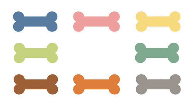 vector illustration of a set of dog bones