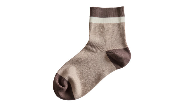 Striped ankle sock with textured knit and color block design
