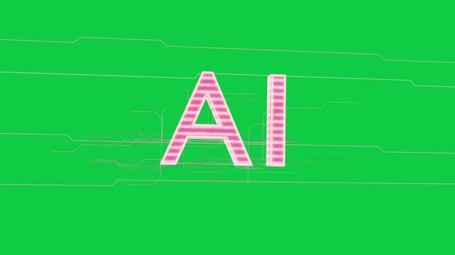 Sweeping pink lines sparking neon AI, glowing growing while transparent lines forming to show net