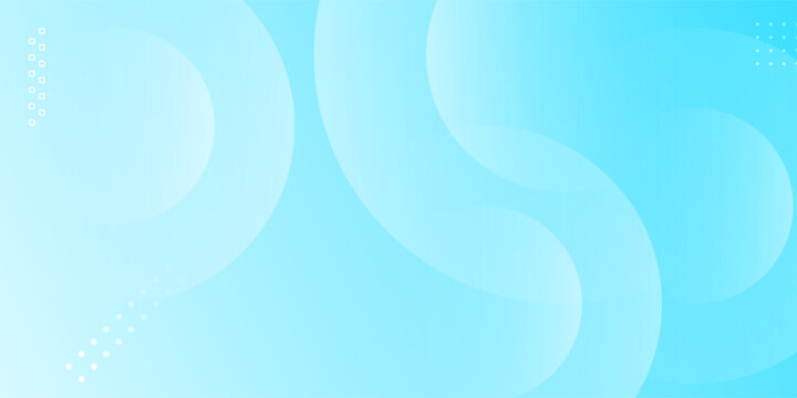 Abstract light blue geometric background. Modern vector banner with overlapping gradient circles and minimalist dot patterns for technology.