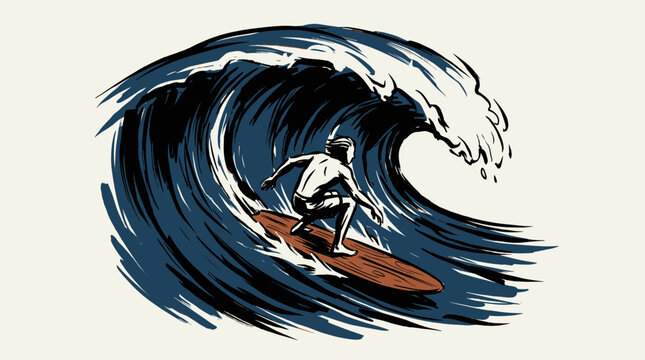 Beach club. Endless summer artwork. Tropical vintage design. Surfing wave graphic. Ocean adventure print.. Surfing wave vintage print design for t shi