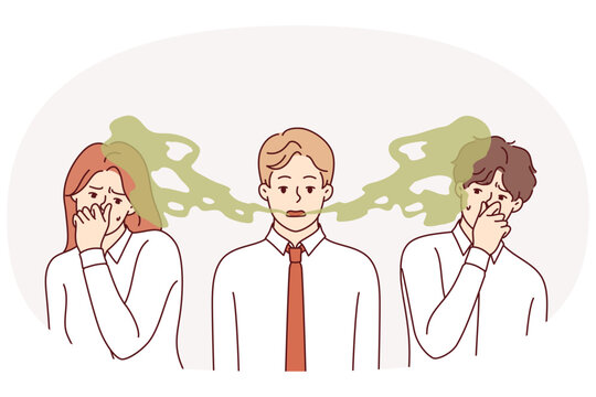 Unpleasant odor from man mouth irritated colleagues who feel disgust and hostility. Problem of odor from mouth is caused by poor hygiene rules or occurrence of caries and tooth decay.