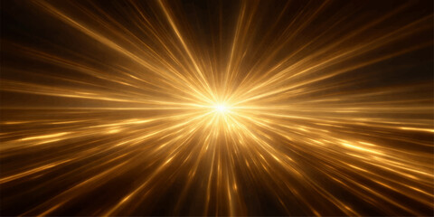 Abstract Light Burst Explosion with Blue Energy Rays, Bright Glow and Space Background Design © RABBANU