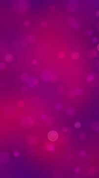 abstract red blue bokeh lights particles falling animation, valentines day,new year and christmas soft blank vertical social media motion background