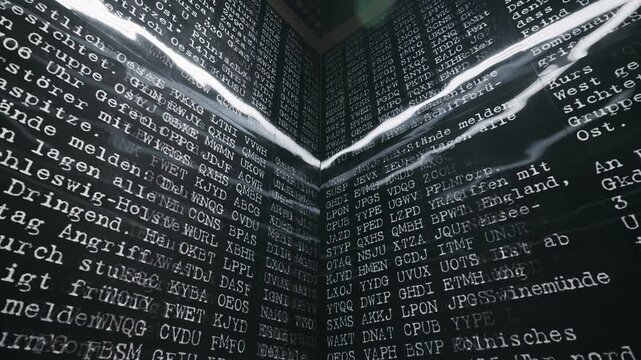 Gdansk WWII Museum Interior Exhibit: Historical German Text Display