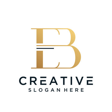 letters EB logo design. modern icon creative monogram inspiration - vector