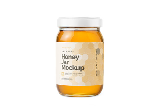 Honey Jar Mockup for Corporate Branding and Packaging Design