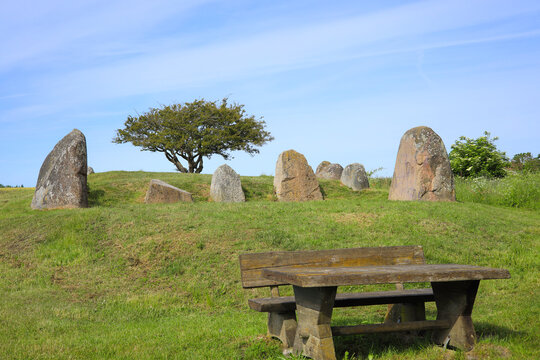 The Nobbin megalithic tomb (located in the municipality of Putgarten) on the Baltic Sea, island of R&uuml;gen, Mecklenburg-Western Pomerania &ndash; Germany