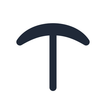Pickaxe line icon, construction outline symbol