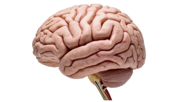 Human brain with cerebellum and brainstem, anatomical model