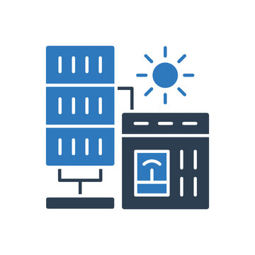 Solar Panel Inverter Icon
