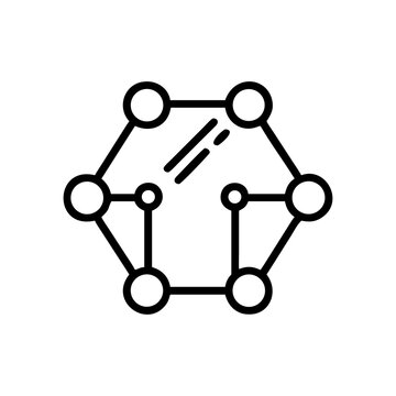 Knowledge Graph Line Icon Vector, Semantic Network Outline Symbol, AI Knowledge Base, Connected Data Structure, Entity Relationship Mapping, Information Graph, Editable Stroke SVG